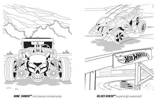 Gare a colori. Hot Wheels. Il mio album pastello. Ediz. a colori. Con 12 pastelli a cera - Lucia Marenzi - 2