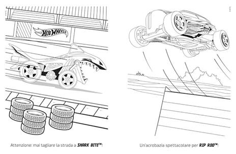 Gare a colori. Hot Wheels. Il mio album pastello. Ediz. a colori. Con 12 pastelli a cera - Lucia Marenzi - 3