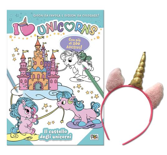 Il castello degli unicorni. I love unicorns. Activity book. Ediz. a colori. Con cerchietto - Lisa Capiotto - copertina