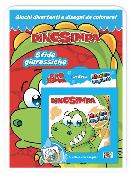 Sfide giurassiche. Dinosimpa. Activity book. Con set bagnetto - Lisa Capiotto - copertina