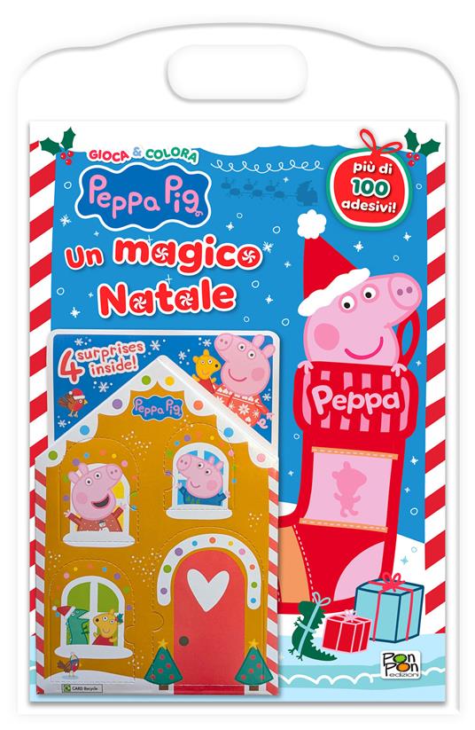 Un magico Natale. Activity con gadget. Peppa Pig. Con adesivi. Ediz. a colori. Con casetta di Natale con sorprese - copertina