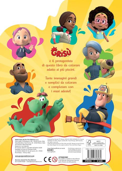 Il mio primo libro da colorare. Grisù. Ediz. a colori. Con acquerelli - Lisa Capiotto - 4