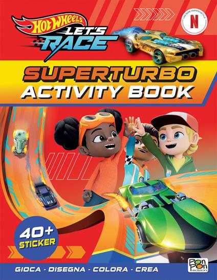 Superturbo. Hot Wheels Let's race. Activity book. Con adesivi. Ediz. a colori - copertina