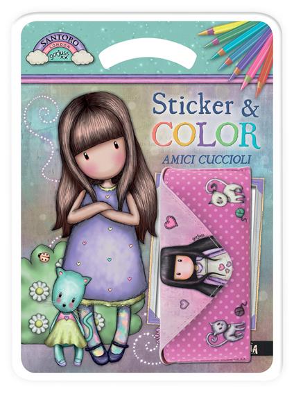 Amici cuccioli. Gorjuss. Sticker & color. Con adesivi. Ediz. a colori. Con porta occhiali soft - copertina