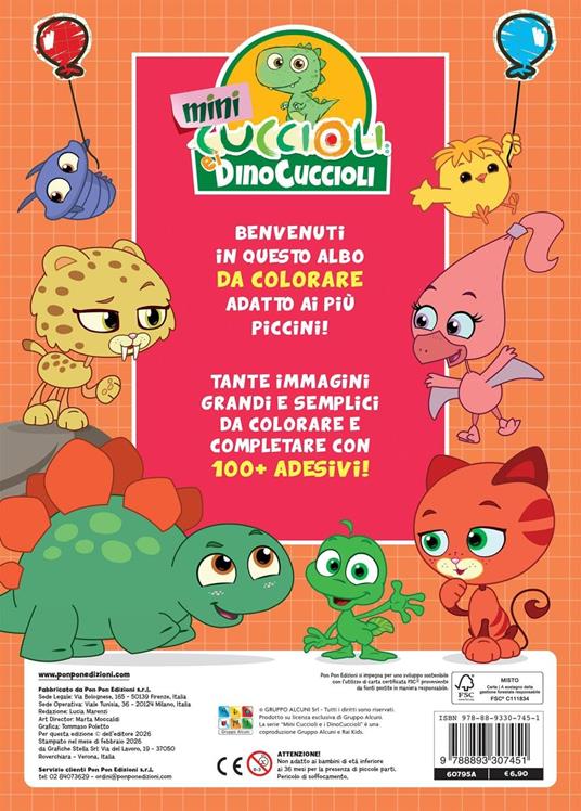 Mini Cuccioli e i DinoCuccioli. Il mio primo libro da colorare. Ediz. a colori - 4