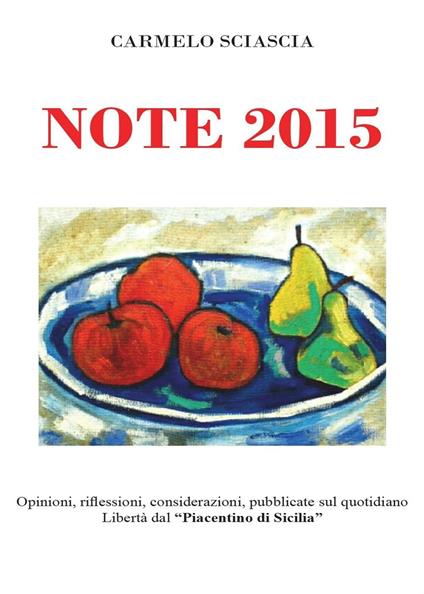 Note 2015 - Carmelo Sciascia - copertina