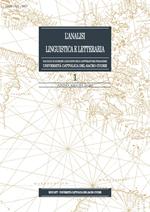 L' analisi linguistica e letteraria (2020). Vol. 1
