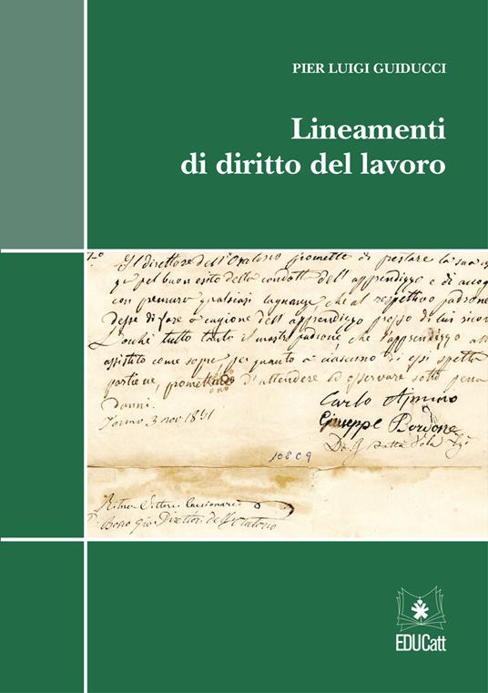 Lineamenti di diritto del lavoro - Pier Luigi Guiducci - copertina