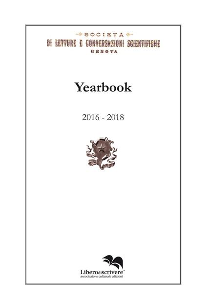 Yearbook 2016-2018. Società di letture e conversazioni scientifiche. Genova - copertina
