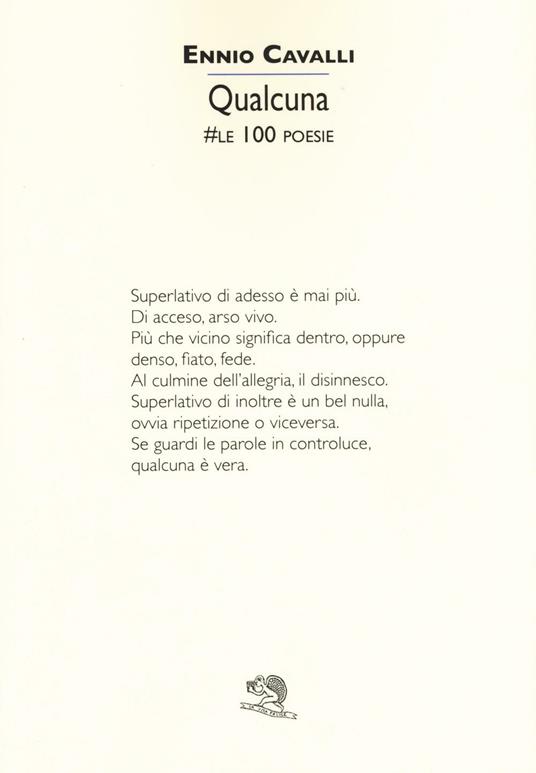 Qualcuna. #le 100 poesie - Ennio Cavalli - copertina