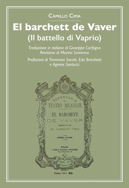 El barchett de vaver (Il battello di Vaprio) - Camillo Cima - copertina