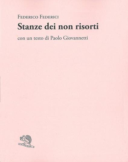 Stanze dei non risorti - Federico Federici - copertina
