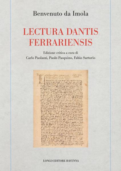 Lectura dantis ferrariensis - Benvenuto da Imola - copertina