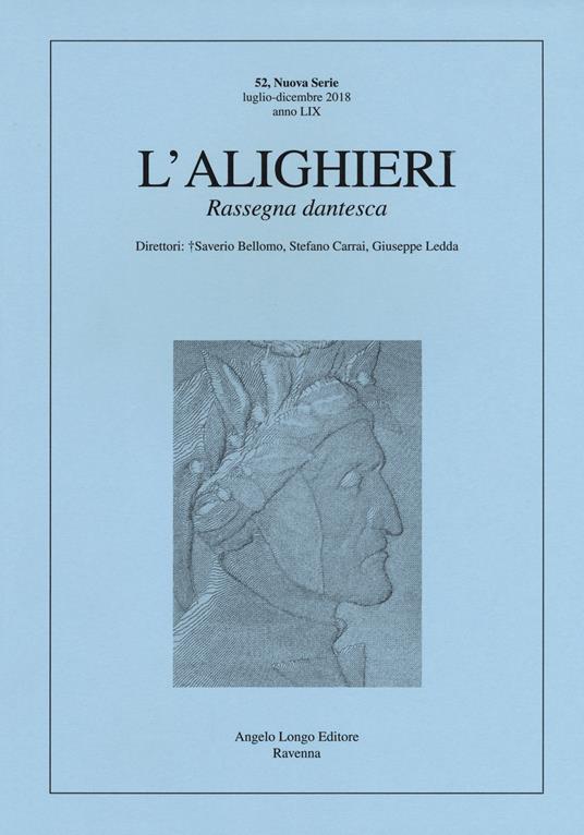 L'Alighieri. Rassegna dantesca. Vol. 52 - copertina