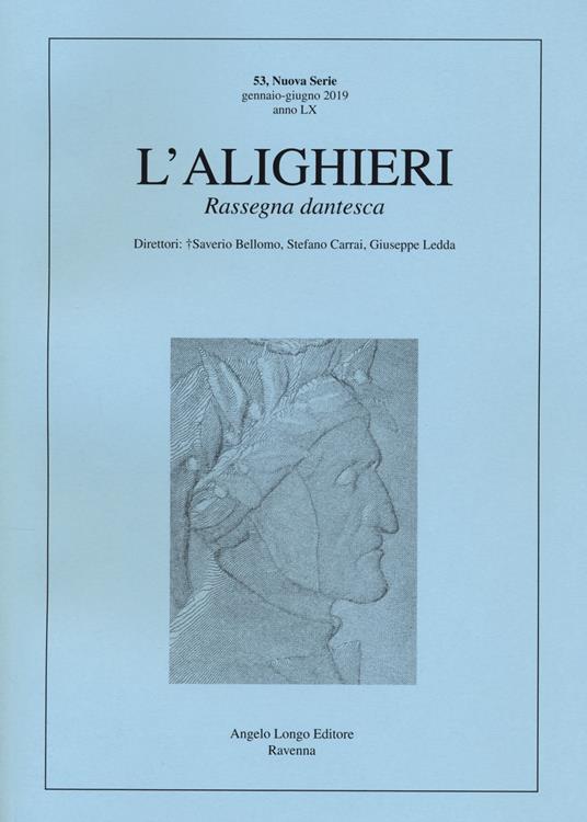 L'Alighieri. Rassegna dantesca. Vol. 53 - copertina