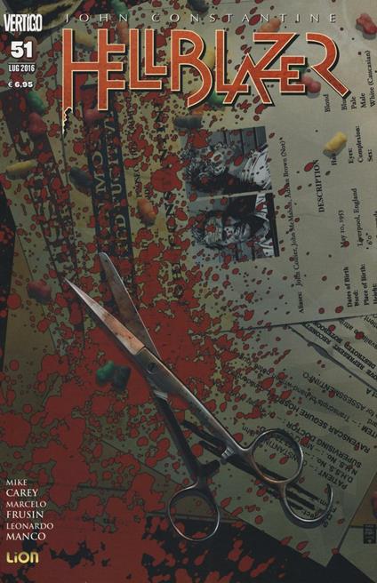 John Constantine. Hellblazer. Vol. 51 - Mike Carey,Marcelo Frusin,Leonardo Manco - copertina