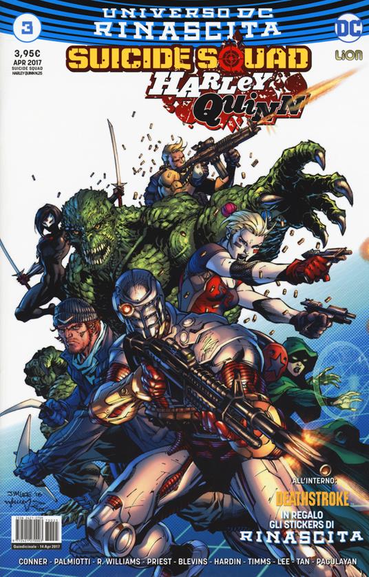 Rinascita. Suicide Squad. Harley Quinn. Con Adesivi. Vol. 3 - copertina