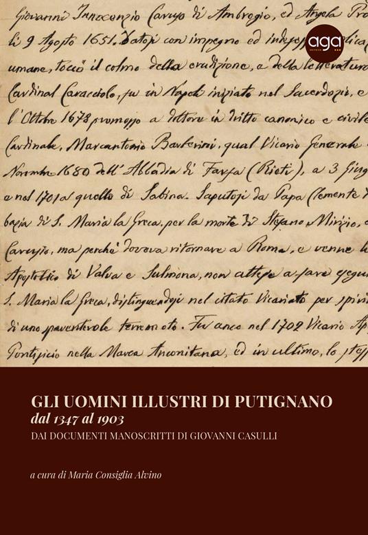 Gli uomini illustri di Putignano dal 1347 al 1903. Dai documenti manoscritti di Giovanni Casulli - copertina
