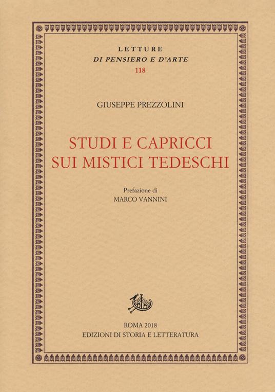 Studi e capricci sui mistici tedeschi - Giuseppe Prezzolini - copertina