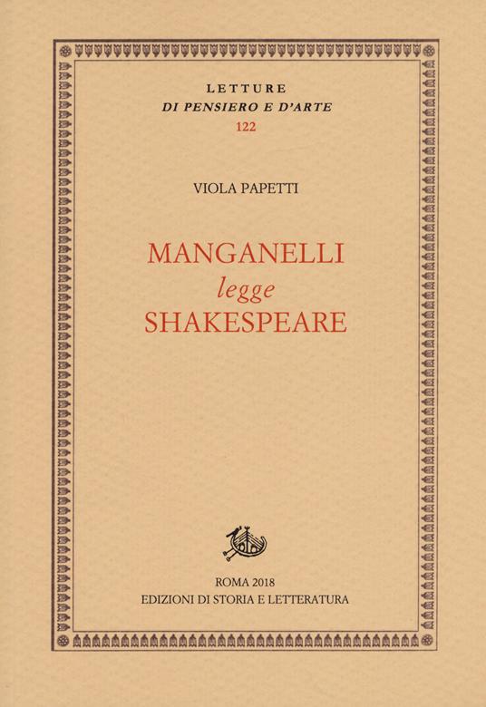 Manganelli legge Shakespeare - Viola Papetti - copertina