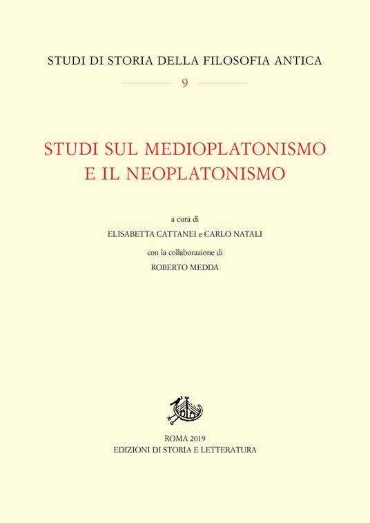 Studi sul medioplatonismo e il neoplatonismo - copertina