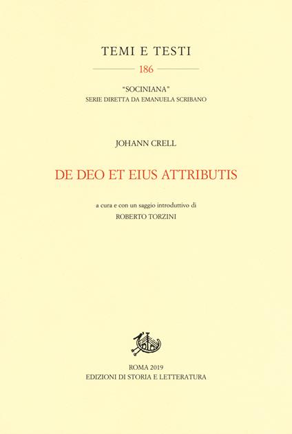 De Deo et eius attributis - Johannes Crell - copertina
