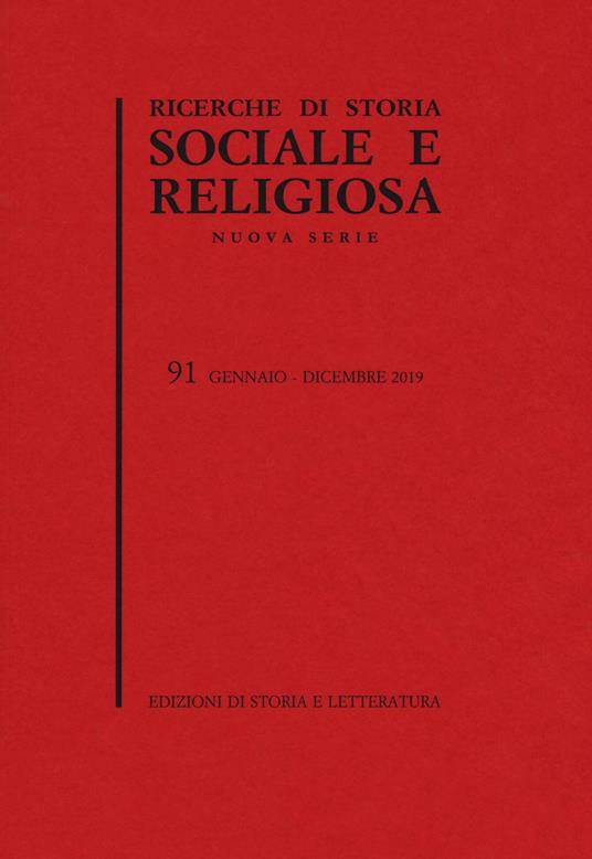 Ricerche di storia sociale e religiosa. Vol. 91 - copertina