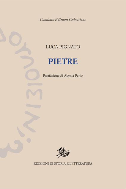 Pietre - Luca Pignato - copertina