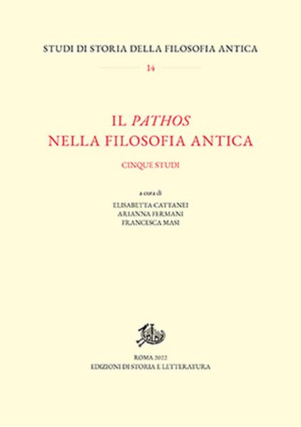 Il pathos nella filosofia antica. Cinque studi - copertina