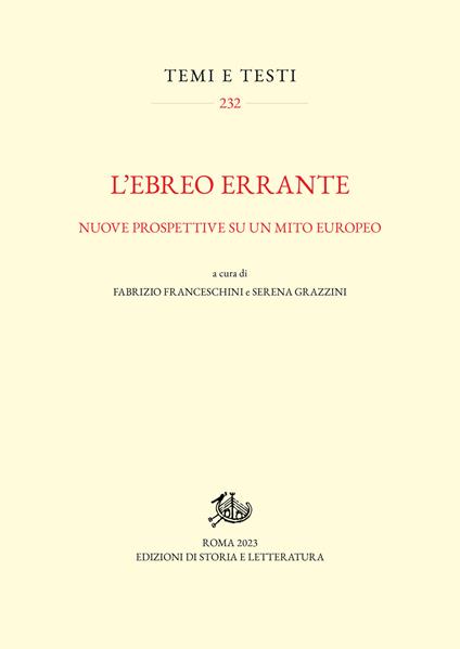 L'ebreo errante. Nuove prospettive su un mito europeo - copertina