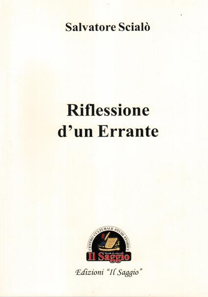 Riflessione d'un errante - Salvatore Scialò - copertina