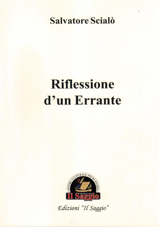 Riflessione d'un errante - Salvatore Scialò - copertina