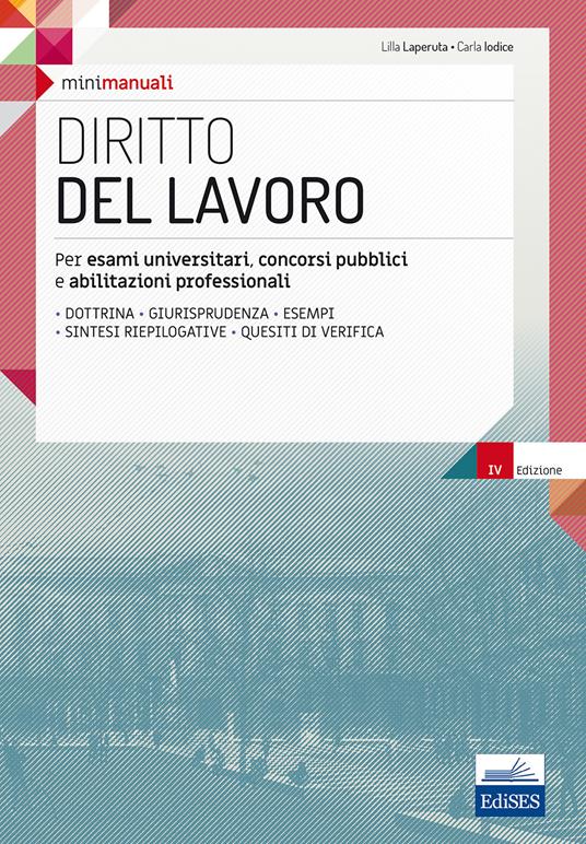 Diritto del lavoro. Teoria e test per la preparazione all'esame - copertina