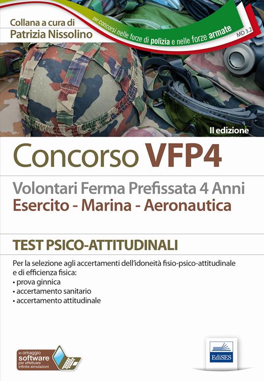 Concorso VFP4. Esercito, marina, aeronautica. Test psico-attitudinali. Con Contenuto digitale per download e accesso on line - copertina