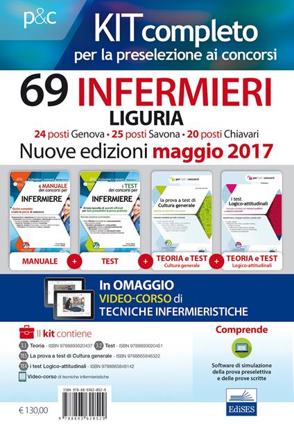 Concorso 69 Infermieri Liguria. Kit completo - copertina