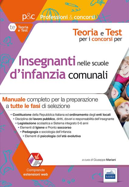 Concorso insegnanti nelle scuole d'infanzia comunali. Manuale completo per la preparazione a tutte le fasi di selezione. Con Contenuto digitale (fornito elettronicamente) - Giuseppe Mariani - copertina