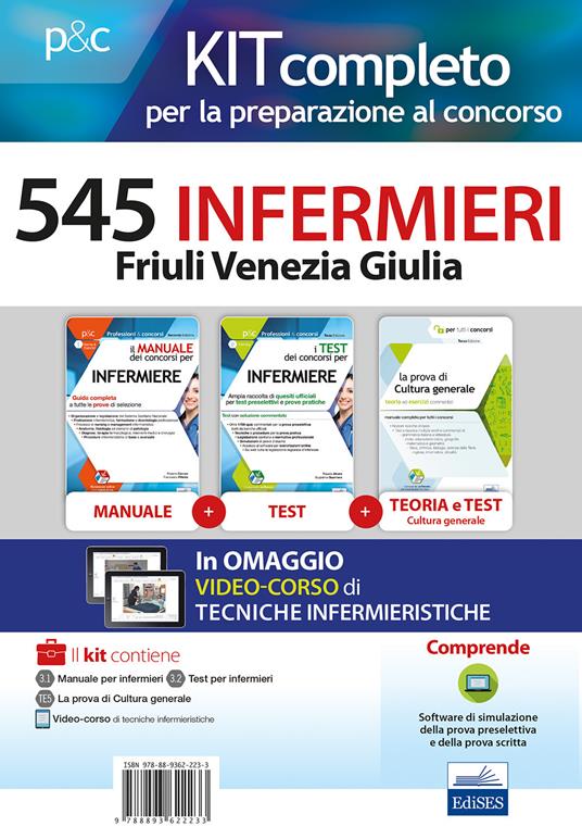 Kit completo per la preparazione al concorso 545 infermieri Friuli Venezia Giulia. Con e-book. Con espansione online - copertina