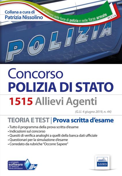 Concorso Polizia di Stato. 1515 Allievi Agenti. Teoria e test per la prova scritta d'esame. Con Contenuto digitale per accesso online - copertina