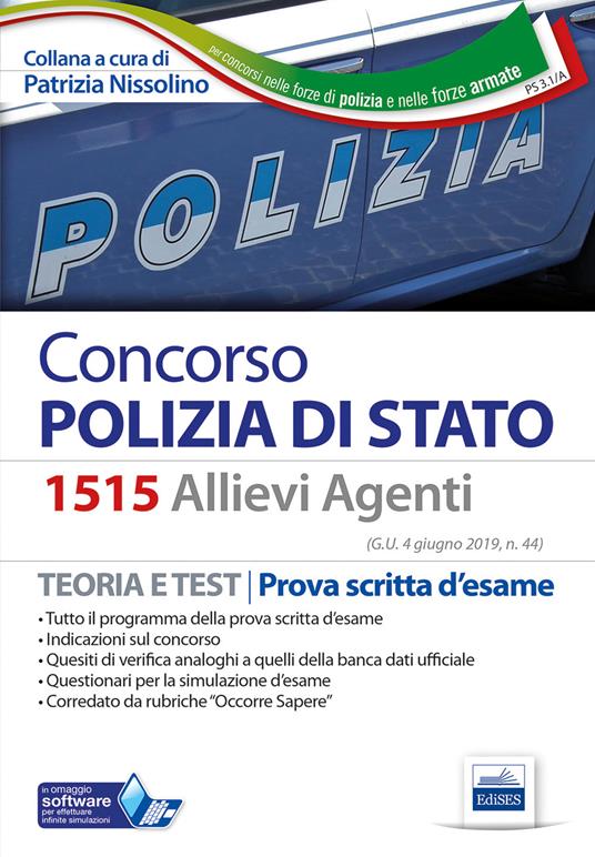 Concorso Polizia di Stato. 1515 Allievi Agenti. Teoria e test per la prova scritta d'esame. Con Contenuto digitale per accesso online - copertina