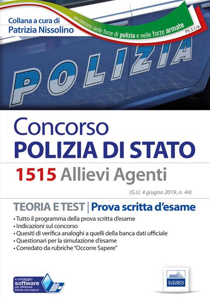 Concorso Polizia di Stato. 1515 Allievi Agenti. Teoria e test per la prova scritta d'esame. Con Contenuto digitale per accesso on line - copertina