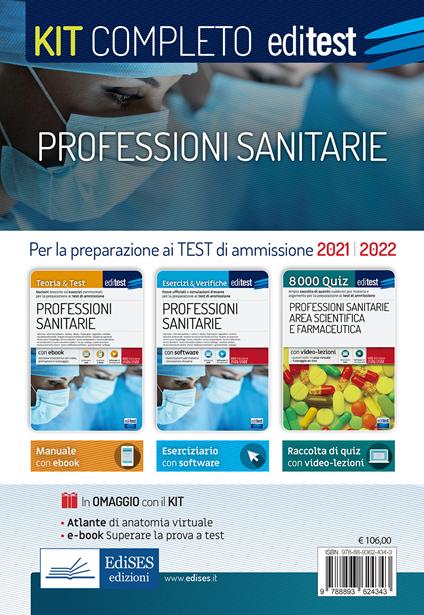 Professioni sanitarie. Kit completo. Con 2 e-book. Con software di simulazione - copertina