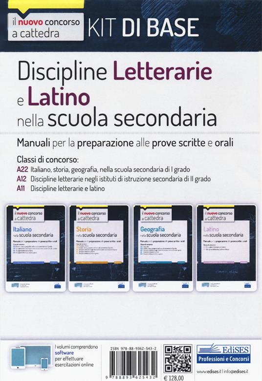 Kit discipline letterarie e latino nella scuola secondaria. Classi A22, A12 e A11. Con software di simulazione - copertina
