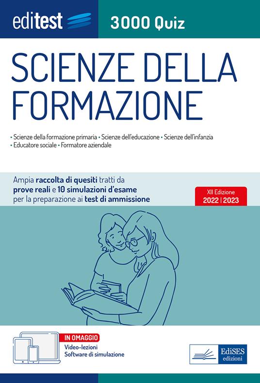 Test ammissione Scienze della formazione 2022: raccolta di 3.000 quiz. Con software di simulazione - copertina