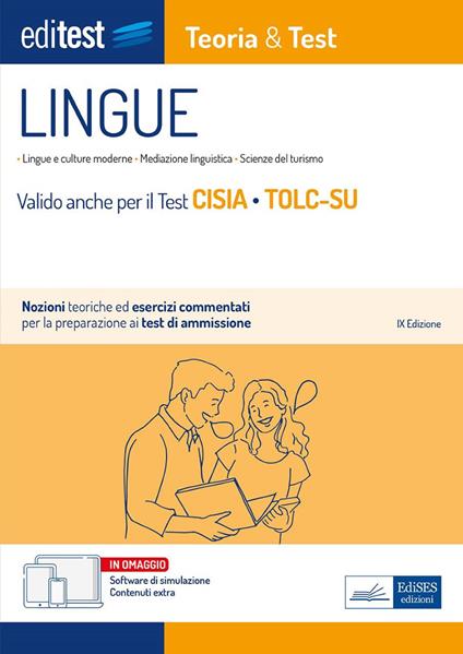 EdiTEST. Lingue. Teoria & test. Nozioni teoriche ed esercizi commentati per la preparazione ai test di ammissione. Con software di simulazione - V.V.A.A. - ebook