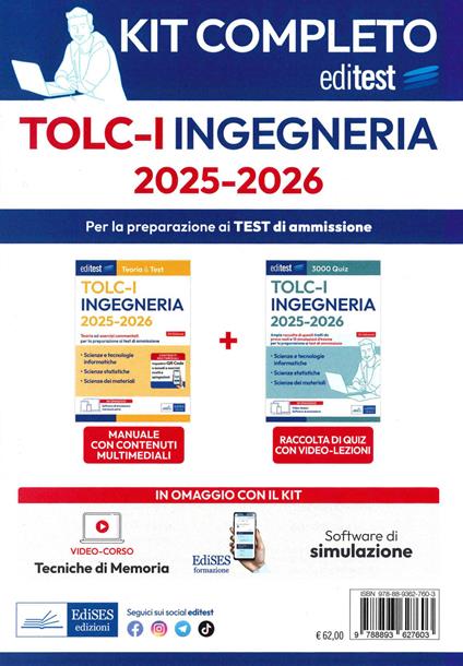 EdiTest. Kit ingegneria completo. Con sofware di simulazione - copertina