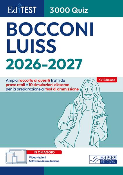 EdiTEST. Bocconi, Luiss. 3000 quiz. Ampia raccolta di quesiti tratti da prove reali e 10 simulazioni d'esame. Con software di simulazione. Con video-lezioni - copertina