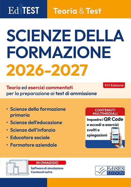 EdiTEST. Scienze della formazione. Teoria ed esercizi commentati per la preparazione ai test di ammissione. Con software di simulazione - copertina