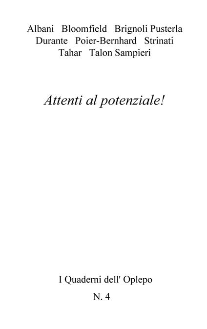 Attenti al potenziale! - copertina