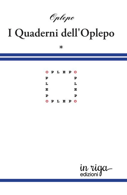 I quaderni dell'Oplepo. Vol. 1 - Oplepo - copertina