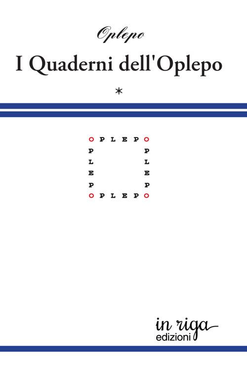 I quaderni dell'Oplepo. Vol. 1 - Oplepo - copertina